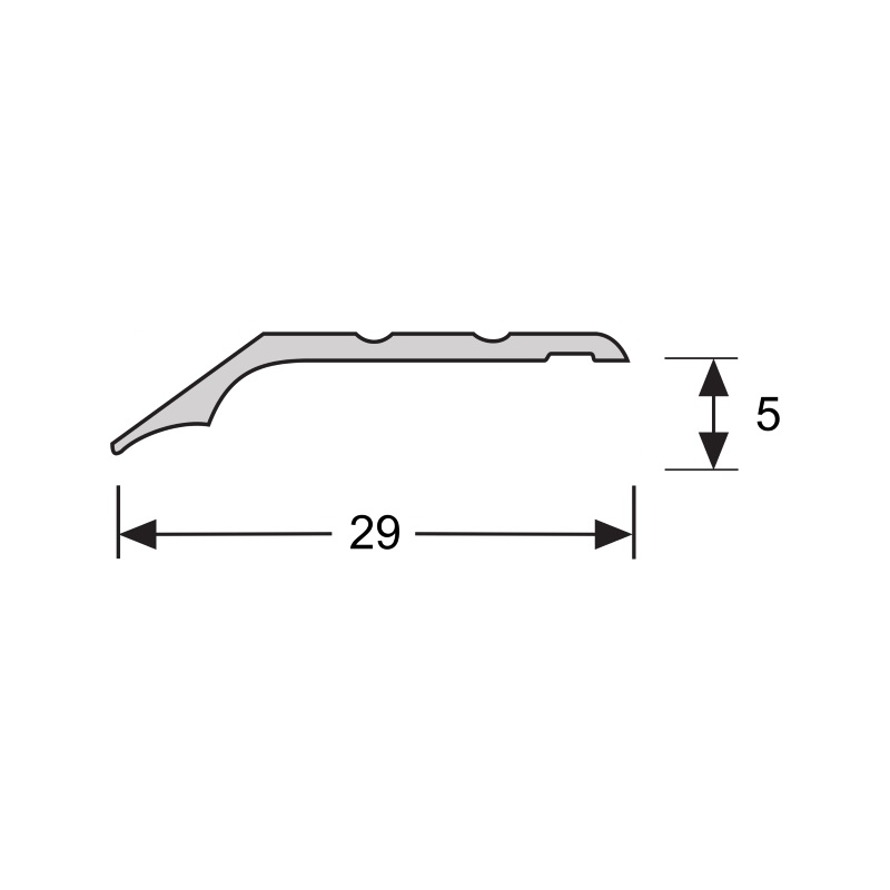 Overgangspr. schroef 5 mm alu zilver - Afbeelding 2