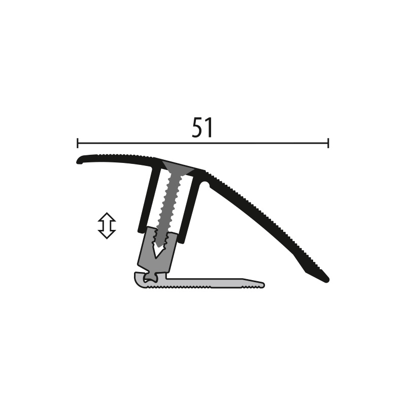 Overgangsprof. Kuberit 7-23 mm RVS - Afbeelding 2