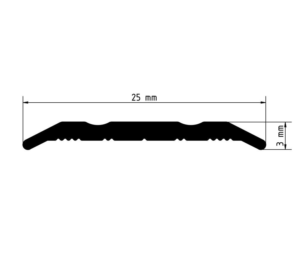 Co-pro dilatatieprofiel zelfklevend 25mm antraciet/zwart - Afbeelding 2