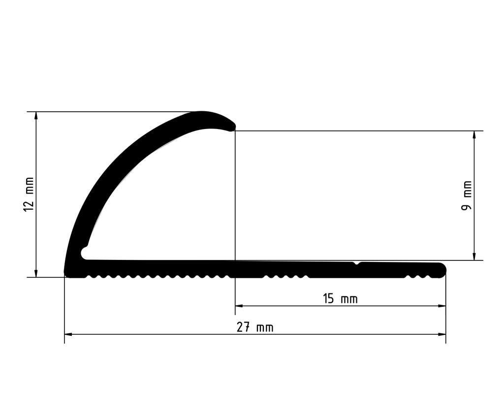 Co-pro tapijtprofiel enkel rvs - Afbeelding 2