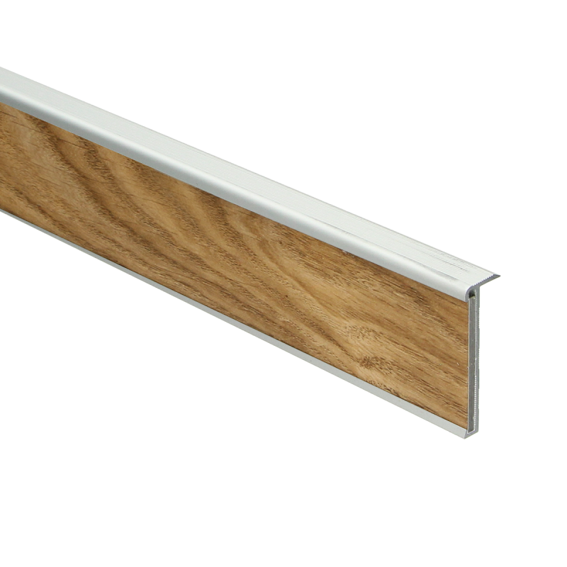 Trapneusprofiel PVC zilver 14x43mm 3m - Afbeelding 2