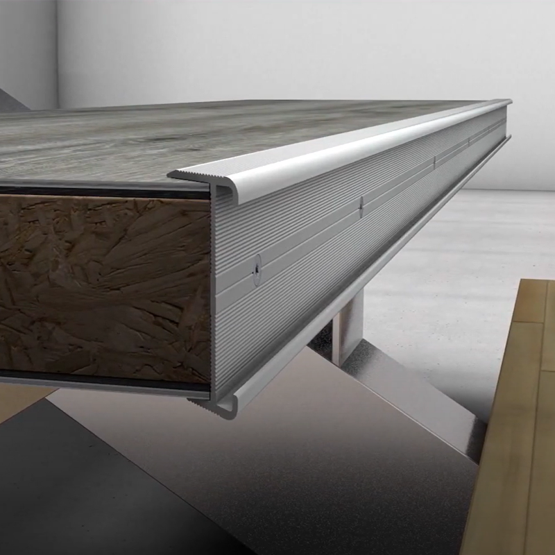 2-delig verstelbaar trapneusprofiel 844WS RVS - Afbeelding 3