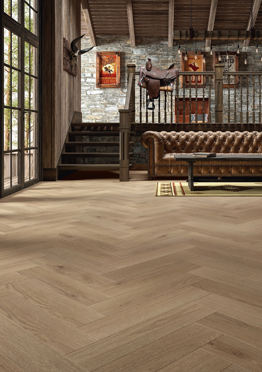 Floer Hybride Laminaat Visgraat – Grijsbeige Eiken - Afbeelding 2