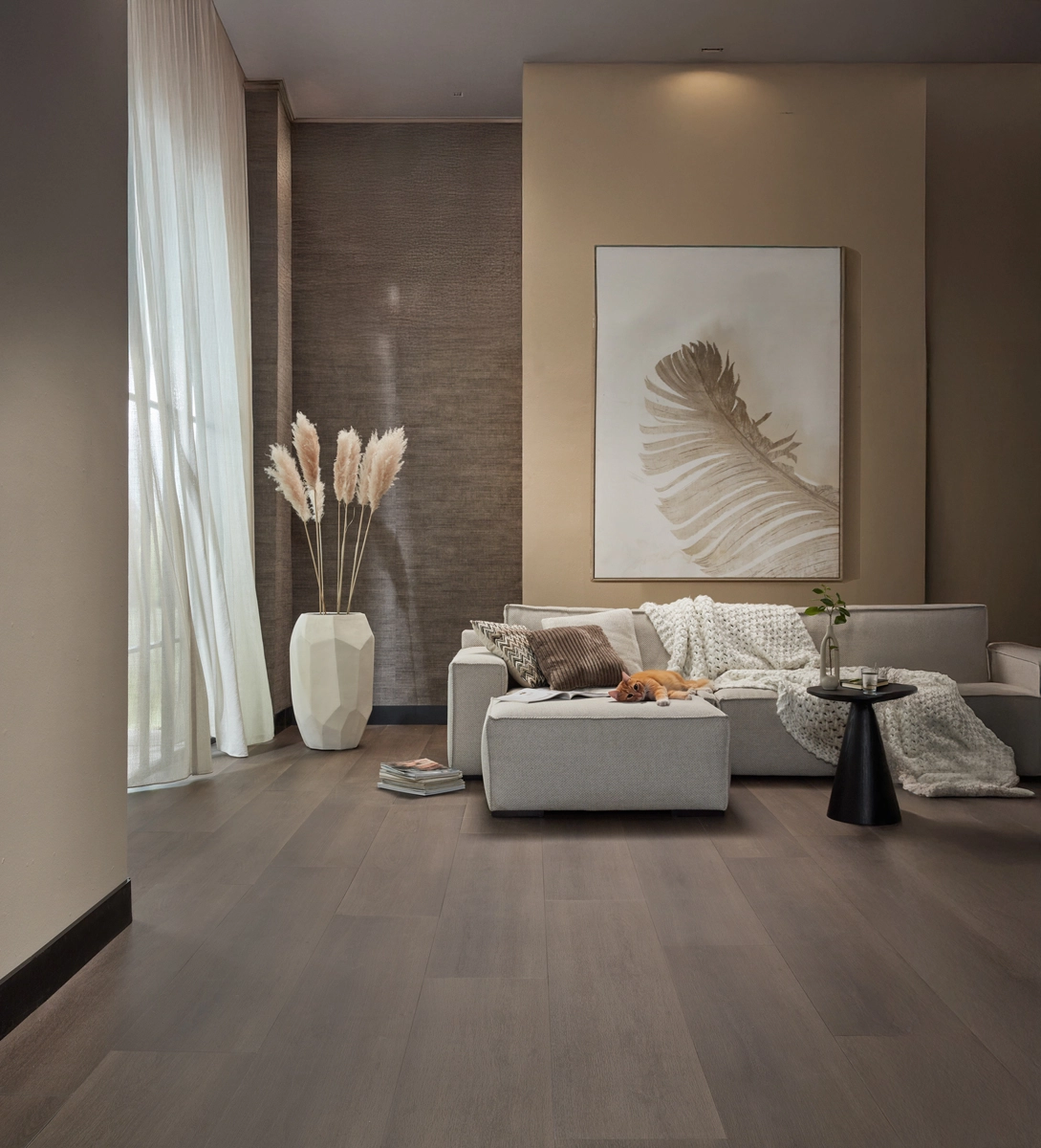 Floer Landhuis Click PVC – Donkere Eik - Afbeelding 2