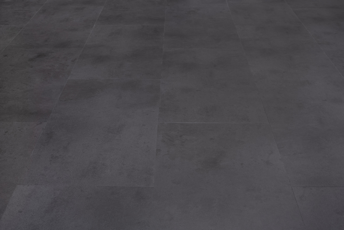 Floer Tegel Click PVC – Betonlook Zwart - Afbeelding 4