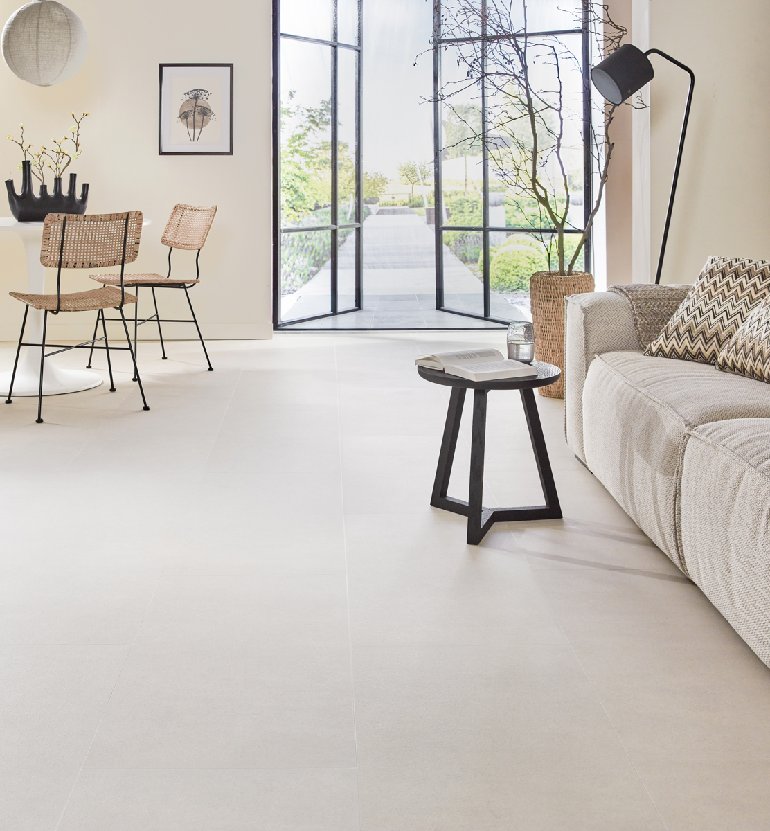 Floer - Tegel Click PVC - Betonlook Zand - PVC Klik - Afbeelding 15