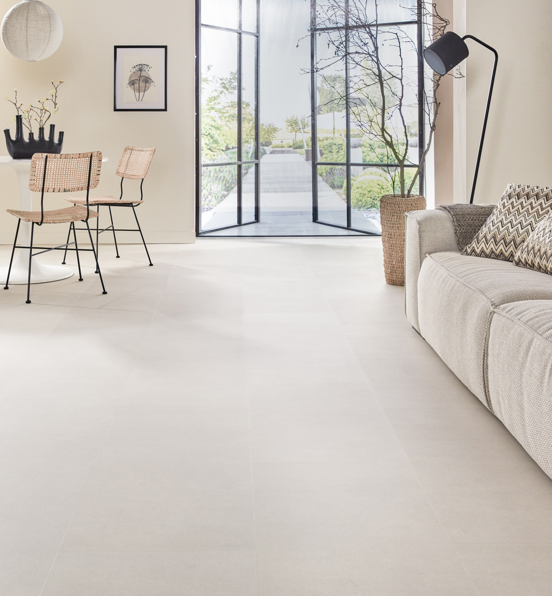 Floer - Tegel Click PVC - Betonlook Zand - PVC Klik - Afbeelding 16