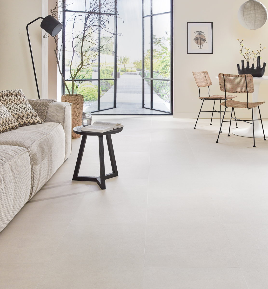 Floer - Tegel PVC - Betonlook Zand - PVC Plak - Afbeelding 13