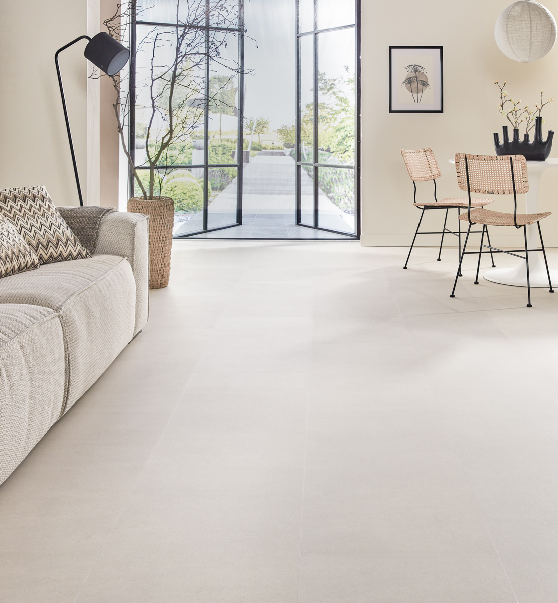 Floer - Tegel PVC - Betonlook Zand - PVC Plak - Afbeelding 14