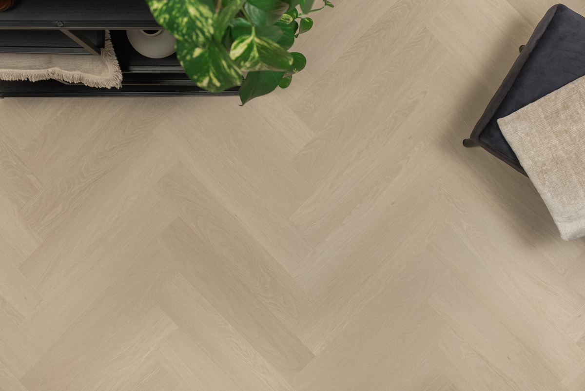 Floer Visgraat Click PVC – Beige Eiken - Afbeelding 3