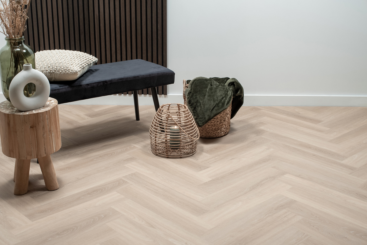 Floer Visgraat Click PVC – Puur Eiken - Afbeelding 2