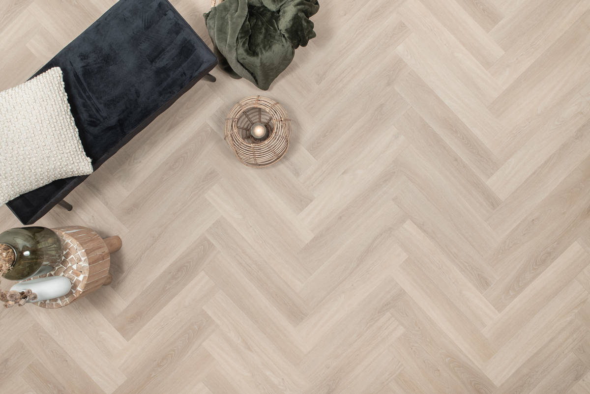 Floer Visgraat Click PVC – Puur Eiken - Afbeelding 5