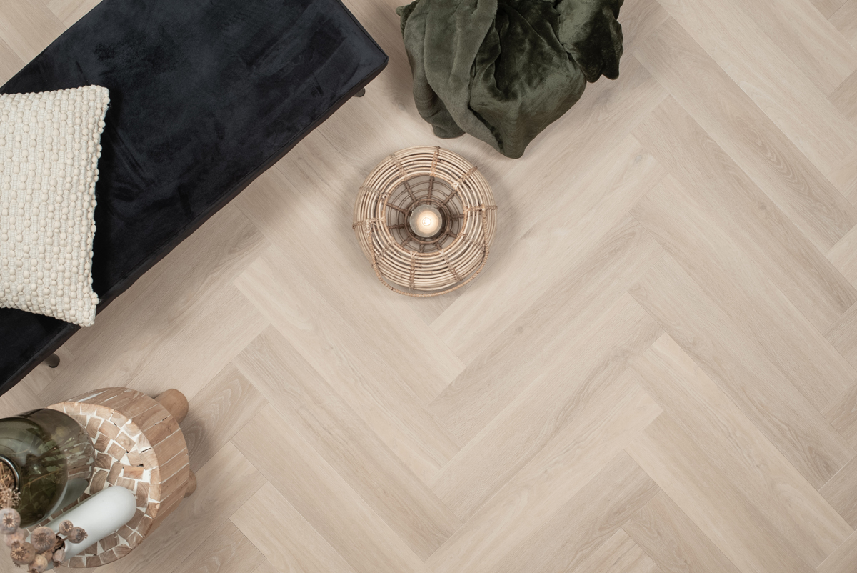 Floer Visgraat Click PVC – Puur Eiken - Afbeelding 3