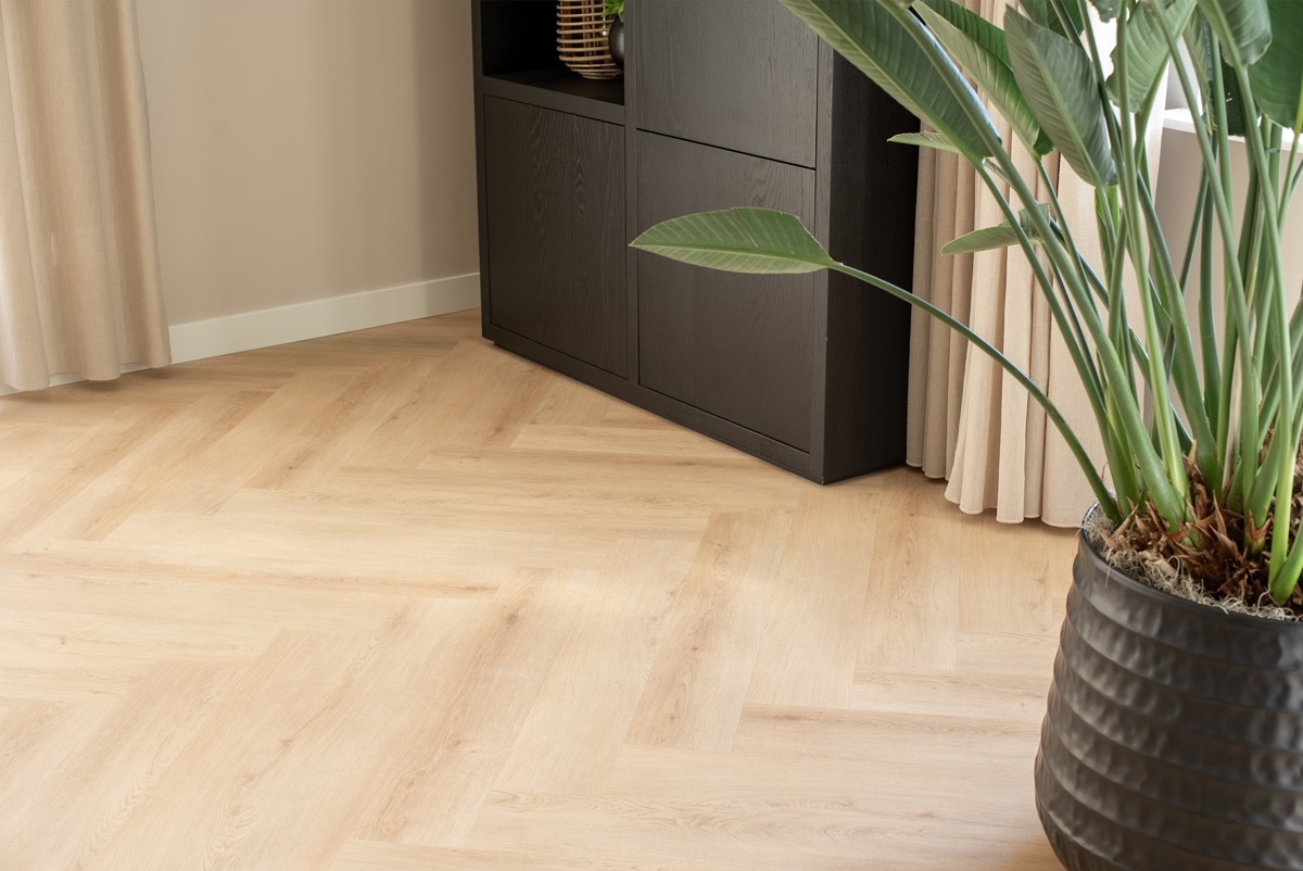 Floer Walvisgraat PVC – Cetus Crème - PVC Plak - Afbeelding 3