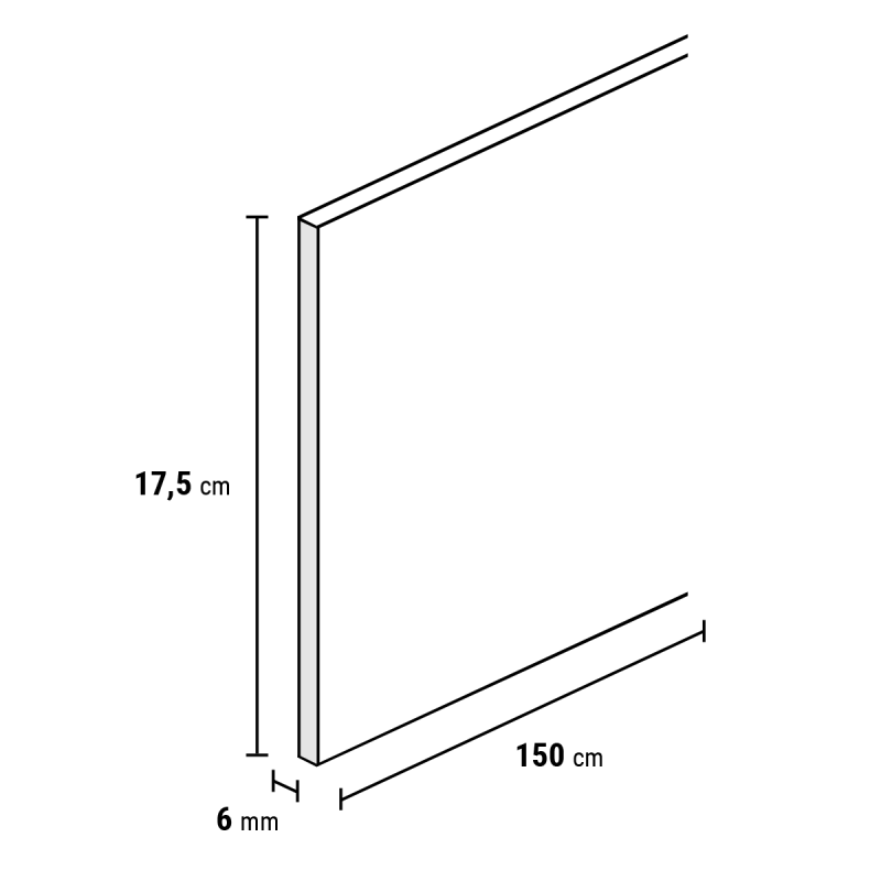Stootbord PVC spekkoek UM 150x17,5cm - Afbeelding 2