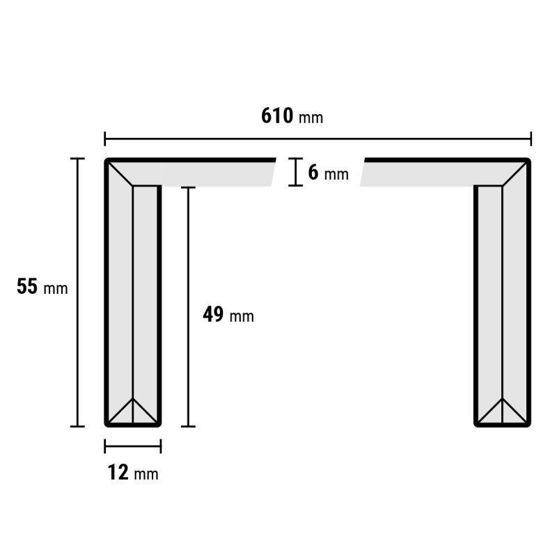 Dubbeltrede PVC gemberkoek UM 150x61cm - Afbeelding 2