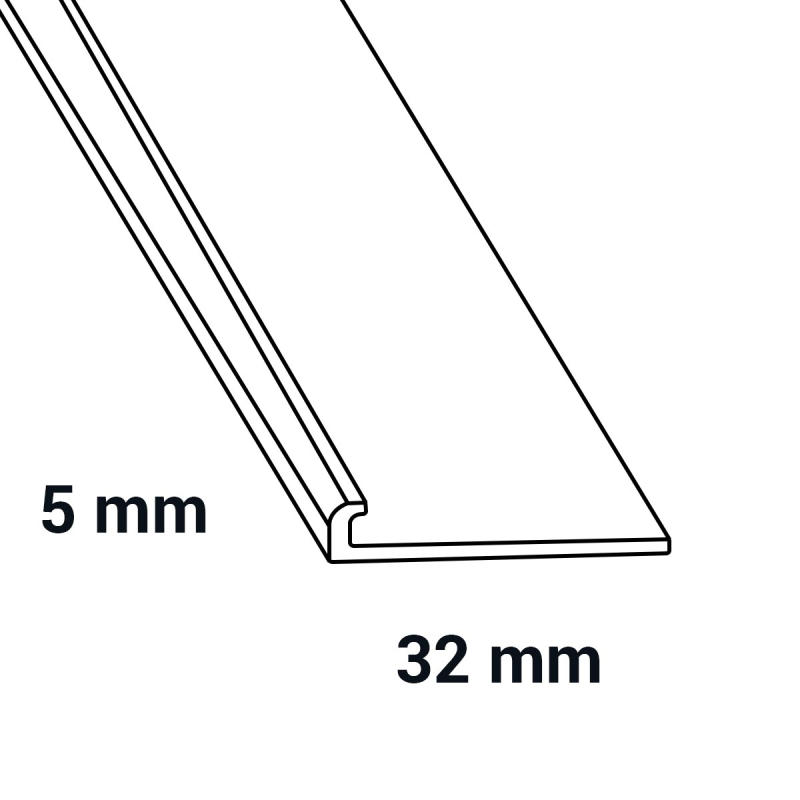 Kunstst eindprofiel tbv PVC EL3,5 lichtgrijs 0138 - Afbeelding 3