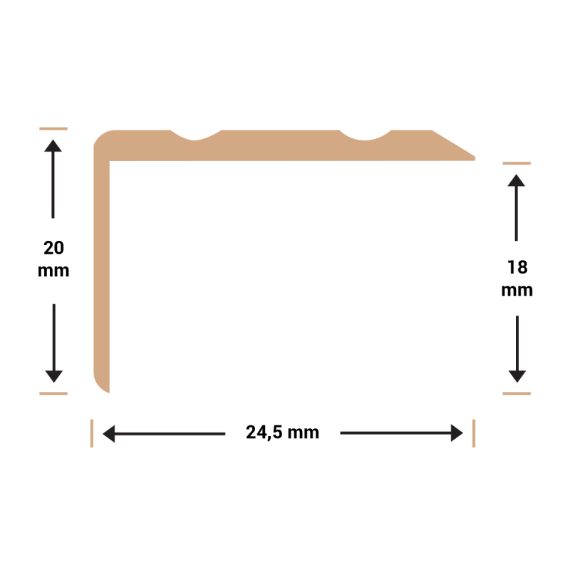 Hoeklijnprofiel zelfkl. 20 mm matzwart 3M - Afbeelding 2